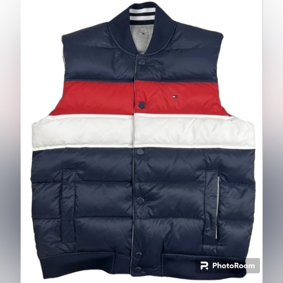 Tommy Hilfiger Men's Russet Quilted Reversible Vest Size XS - Picture 5 of 8